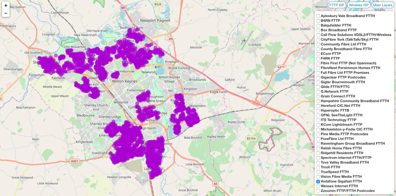 Milton Keynes Map 2020 Cityfibre Fttp Footprint Expands In Milton Keynes And Bournemouth |  Thinkbroadband